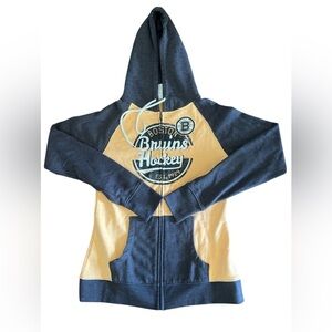 Boston Bruins Hockey Women's Zip Up Hoodie NHL Licensed Size Medium